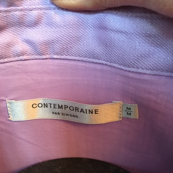 Med Simons Linen Shirtdress cotton lined pullover. Fits to 8. - Picture 7 of 9